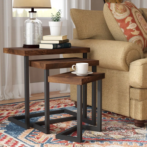 Table de chevet moderne et luxueuse polie personnalisée en bois massif convertible extensible pour chambre à coucher hôpital salon - Product Image 4