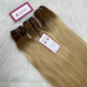 Vente en gros 22 pouces vietnamien Remy Extensions de cheveux Balayage couleur cheveux raides Wefting Machine de haute qualité en gros - Product Image 2