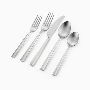 Cuchara de acero inoxidable de alta calidad, tenedor, cuchillo, cubiertos, acabado de plata de lujo, juego de cubiertos PARA CENA DE boda para banquete, uso en Hotel - Product Image 2
