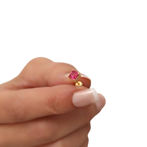 Pendientes de tuerca clásicos, joyería para mujer, joyería de estilo bohemio de plata, pendientes hechos a mano de piedras preciosas de rubí de Plata de Ley 925, regalo - Product Image 1