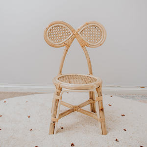 Chaises à nœud personnalisables pour fête d'enfants, rotin 100% naturel fait à la main, chaise écologique durable de toutes tailles - Product Image 5