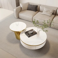 Table basse moderne et écologique pour salon, design ardoise, structure en acier inoxydable de luxe M.R. ARTISANAT MR-1143