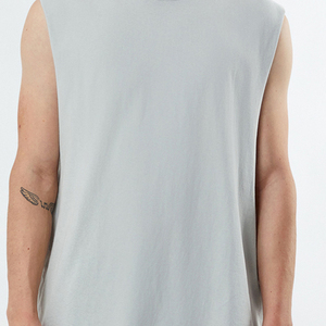 NOVEDAD DE VERANO 2025, camiseta sin mangas informal de calle alta para hombre, chaleco de secado rápido, transpirable, ecológico, de algodón/poliéster - Product Image 6