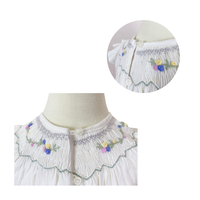 Robe smockée de bébé de bonne qualité pour bébé fille à manches courtes fabriquée au Vietnam fabricant de produit de haute qualité pour bébé fille