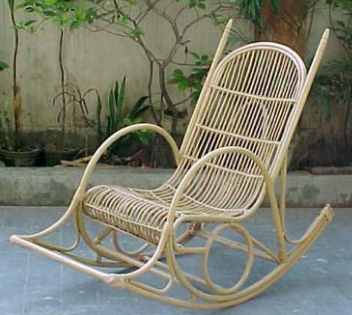 Sedia A Dondolo In Legno KADAX - Design Ergonomico, Braccioli Larghi, Scelta Colori (legno Naturale, Marrone, Bianco), Per Giardino O Interno