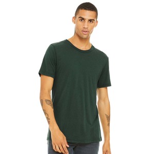 Bella + Canvas Camiseta de cuello redondo de manga corta verde esmeralda para hombre Cuello redondo de algodón 100% - Product Image 1