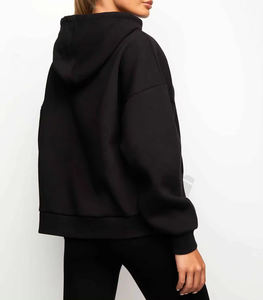 Survêtement d'hiver décontracté en polaire pour femmes, vêtements d'entraînement de jogging de grande taille avec sweat à capuche et pantalon, logo personnalisé - Product Image 3