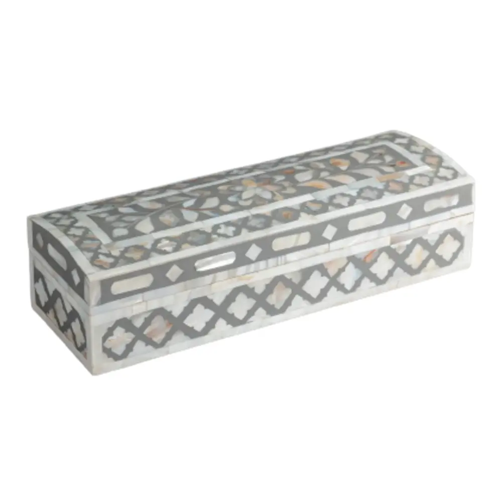 Newest design luxury wooden mother of pearl inlay decorative box floral design made in Vietnam