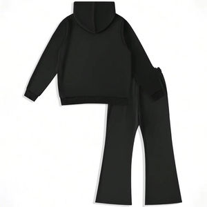 Sudadera con capucha y cremallera con logotipo personalizado para hombre, conjunto de Jogger cónico, chándal transpirable de algodón 100% para invierno, moda informal con patrón sólido - Product Image 6