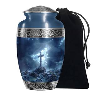 Urna Funeraria Grande Estilo Europeo Thunder Cross para Cenizas Humanas, para Adultos, Hombres y Mujeres, 10 Pulgadas, Ecológica y Duradera - Product Image 3