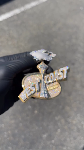 Pendentif Hip Hop Unisexe Personnalisé Lettre VVS Moissanite Diamant Scintillant en Argent Sterling 925 Plaqué Rhodium - Product Image 2