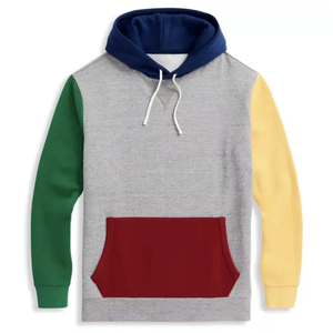 Sweat-shirt à capuche en coton gris chiné multicolore pour homme Style décontracté pour la saison hivernale - Product Image 3