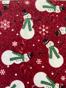 Housse de lit unie en coton peigné 100% multi-usages, motif tissé rouge neige festif avec paillettes, durable, 112x300 cm - Product Image 4