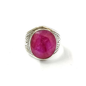 แหวนพลอยทับทิมทรงเรเดียนท์คัท 5.2 กรัม ทอง 10K ชุบแพลตตินัมโรเดียม ประดับเพชรทรงเรเดียนท์คัท สำหรับสวมใส่ทุกวัน - Product Image 1