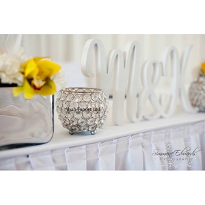 Centros de mesa redondos de bola de cristal preciosos para bodas, eventos, fiestas, decoraciones de mesa, centros de mesa hechos a mano - Product Image 3