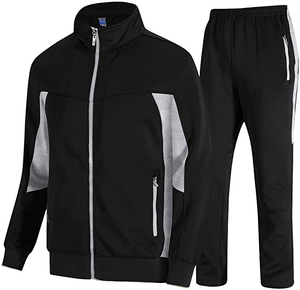 Survêtement de créateur pour hommes Jogger deux pièces à manches longues Slim Fit Gym Vêtements de sport à la mode pour hommes - Product Image 1