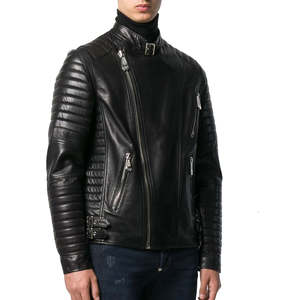 Veste en cuir de vachette de mouton véritable pour hommes Logo personnalisé Qualité supérieure Vêtements d'extérieur à la mode 2025 - Product Image 2