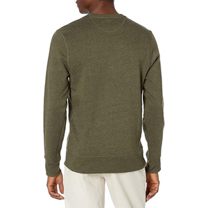 Sweat-shirt ample à col rond de couleur unie et à manches longues pour hommes pulls en tissu imprimé d'usine personnalisés pour le commerce extérieur - Product Image 4