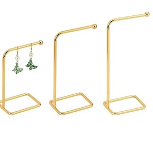 Soporte de joyería de 3 asas para pendientes, collares, anillos, elegante organizador de varios niveles para tocador y exhibición de tocador - Product Image 4