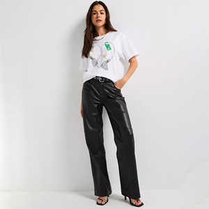 T-shirt pour femmes en coton 100% à manches courtes, design moderne, écologique, de haute qualité, en gros, personnalisé, pour l'été, séchage rapide - Product Image 3