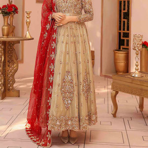 Trajes de verano para mujer, vestido paquistaní con botones de lentejuelas de encaje, ropa lavable - Product Image 6