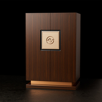 Caixa de Presente de Luxo em Madeira com Porta Dupla, Tamanho Personalizado, Embalagem de Madeira de Alta Qualidade para Garrafa de Whisky e Vinho