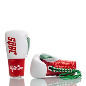 Guantes De Boxeo De cuero genuino con cordones Guantes De Boxeo con logotipo personalizado de etiqueta privada Guantes De Boxeo De alta calidad - Product Image 1