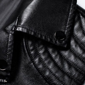 Veste en cuir pour homme, la plus populaire, de haute qualité, personnalisée, pour l'hiver, en toile, col montant, logo sur le devant - Fabriquée au Pakistan, coupe-vent, écologique - Product Image 4