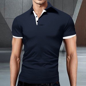 Vente à Chaud Logo Personnalisé Design Polos en Polyester Couleur Uniforme Solide Polo de Golf pour Hommes - Product Image 4