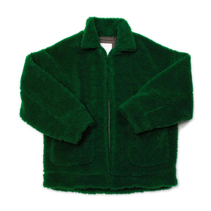 OEM Custom Logo Heavy Polar Sherpa <b>Fleece</b> Oversized Zip up Lined Sherpa Outdoor <b>Jacket</b> - Product Image 1