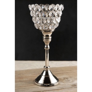 Lujosos centros de mesa de cristal para bodas Elegante soporte Hurricanes para bodas y fiestas Decoraciones de mesa - Product Image 3
