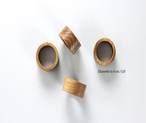 Color Wooden Handmade Printed Modern Indian Napkin Rings <b>for</b> Table Decor <b>Weddings</b> Parties Custom Logo Available - Product Image 2