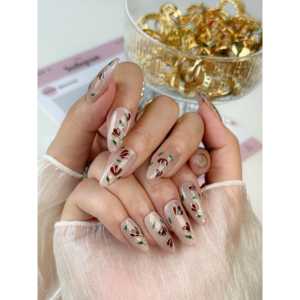 Autocollants pour ongles à presser motif rose et floral, design élégant et durable, pour un nail art stylé - Product Image 2