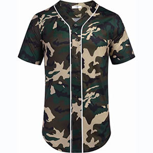 Uniformes de béisbol en blanco liso Hip Hop Hipster béisbol Jersey botón abajo camisas uniformes deportivos hombres mujeres Jersey - Product Image 2