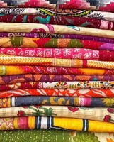 Bohème fait à la main indien coton kantha couette vieux sari kantha couverture couvre-lit Bangali Gudri gros Lot Vintage Kantha couette