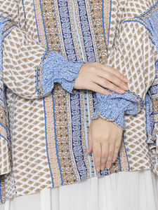 2024 último elegante estampado Floral de alta calidad Namaz Dupatta musulmán mujeres niñas oración al aire libre con elegante diseño de Hijab - Product Image 5