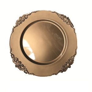 Hôtel Et Restaurant Vaisselle Décoration De Table Fruits Assiette De Service Cuivre Antique Finition Métal Chargeur Plaques - Product Image 5