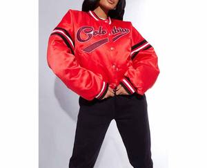 Última llegada cómoda chaqueta universitaria para mujer con forro de lana transpirable OEM diseño personalizado nuevo estilo al por mayor - Product Image 6