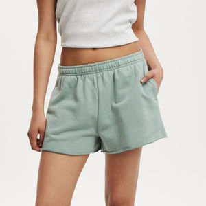 Short de sport personnalisable pour femmes de haute qualité couleur unie longueur courte avec poches latérales respirant coupe ample dames courtes - Product Image 3