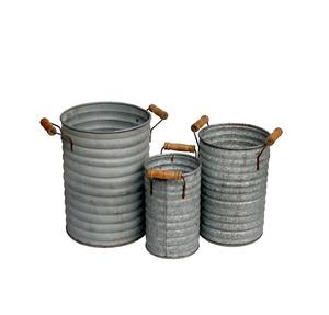 Flower <b>Bucket</b> Antique Design Galvanized Planters New Arrival Solid Metal Galvanized Planters for Sale - Product Image 2