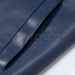 Vente en gros taille personnalisée logo avant veste en cuir écologique utilisation en extérieur col montant hommes veste d'hiver léger respirant - Product Image 6