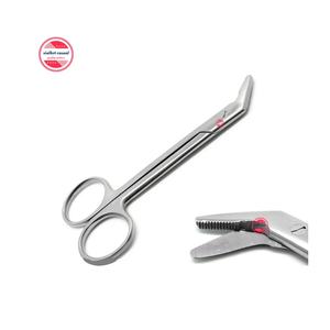 Tijeras de corte de alambre de acero inoxidable, instrumento quirúrgico de alta calidad alemán, curvado, Romo/romo, tamaño 10cm / 4 ", OEM - Product Image 4