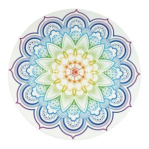 Napperon en laque à fleurs de Style Mandala Ensemble de décoration de table de service rond personnalisé écologique pour la vente en gros de repas - Product Image 4