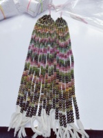 Perles Rondelles en Pierre de Tourmaline Naturelle de Qualité Supérieure, Multicolores, Haute Intensité de Couleur, pour la Fabrication de Bijoux, Certifiées par un Certificat Extérieur, Mehrajudin
