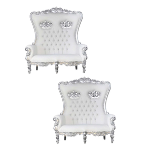 Chaise à dossier haut Chaise King Throne Chair Design de luxe Chaise trône à deux places pour restaurant et hôtel Produit de haute qualité - Product Image 5
