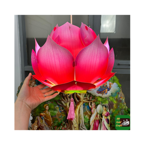 Khuyến Mại Quà Tặng Hoa Trang Trí Nổi Nước Hoa Sen Đèn Lồng Việt Nam Thủ Công Mỹ Nghệ Nhựa Đèn Lồng Cho Lễ Hội - Product Image 3