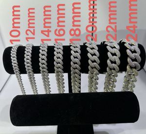 Bracelet en argent sterling 925 Moissanite VVS Bracelets et bracelets en diamant de 20mm de 8 pouces plaqués or blanc - Product Image 2