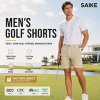 Op maat gemaakte heren golfshorts, 7 inch inseam, stretch, elastische tailleband, met zakken, nylon, performance, casual, dress shorts, OEM