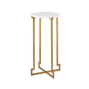 Uxury-mesa de centro de latón y mármol, mesa redonda de patas largas con diseño de latón y mármol a bajo precio - Product Image 1