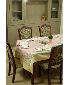 Cubierta de mesa de comedor personalizable floral de PVC cuadrada elegante y moderna tejido de calidad superior duradero respetuoso con el medio ambiente impermeable para el hogar - Product Image 2
